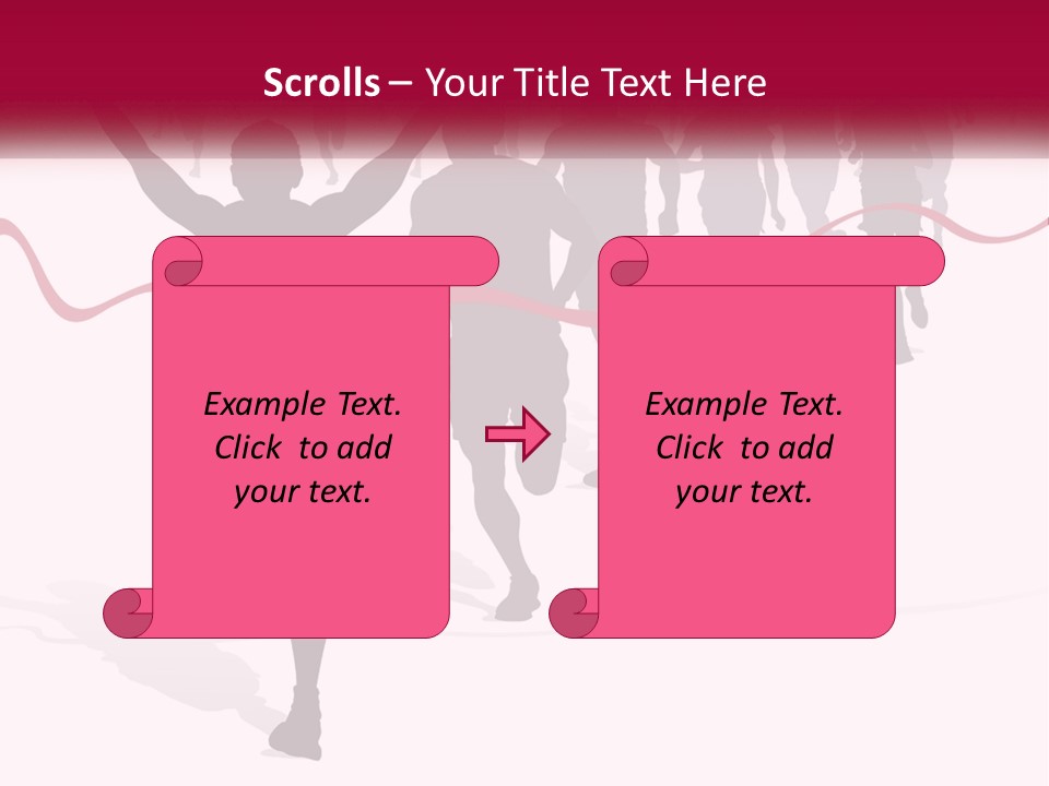 A Man Crossing The Finish Line With His Arms In The Air PowerPoint Template