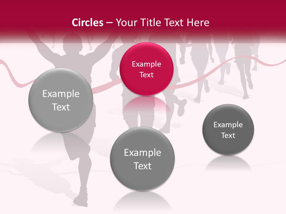 A Man Crossing The Finish Line With His Arms In The Air PowerPoint Template