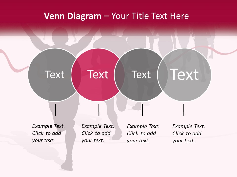 A Man Crossing The Finish Line With His Arms In The Air PowerPoint Template