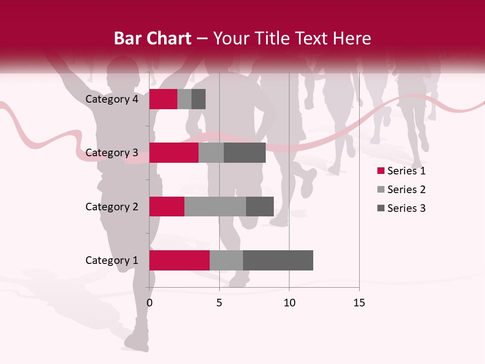 A Man Crossing The Finish Line With His Arms In The Air PowerPoint Template
