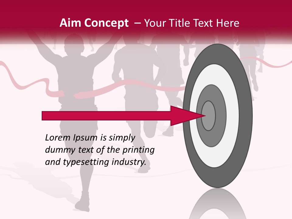 A Man Crossing The Finish Line With His Arms In The Air PowerPoint Template