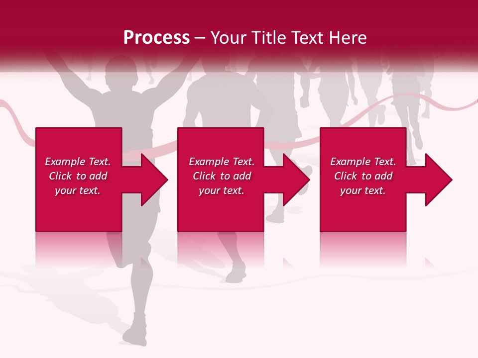 A Man Crossing The Finish Line With His Arms In The Air PowerPoint Template