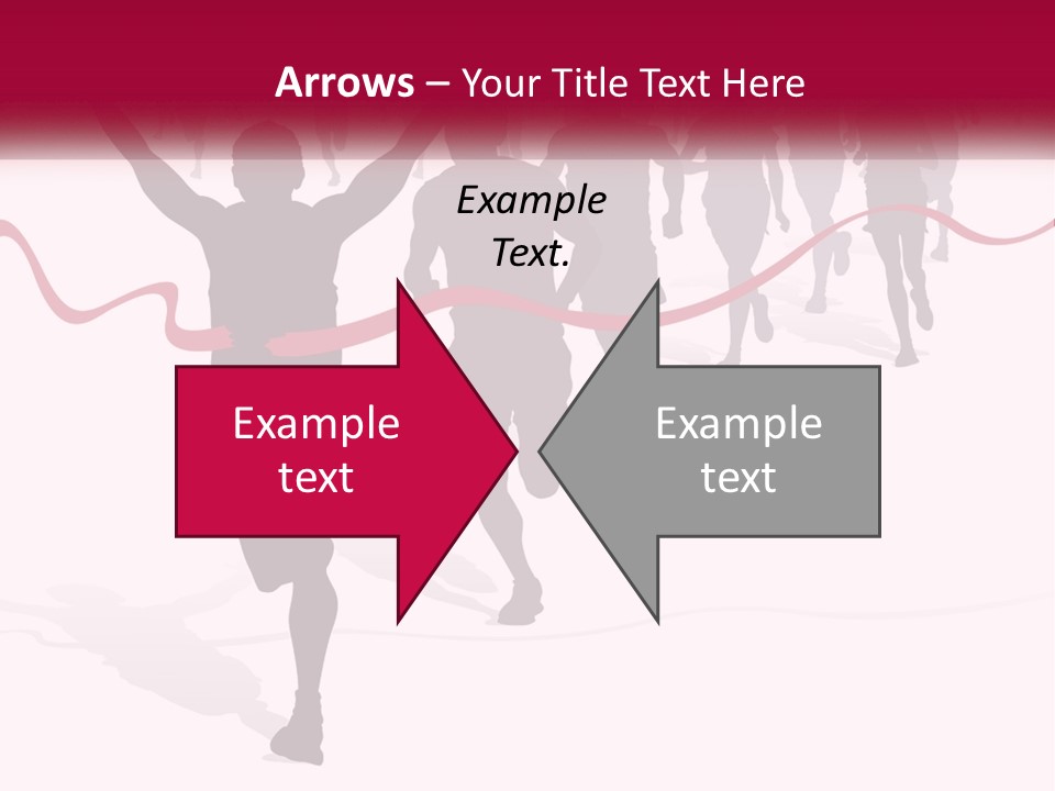 A Man Crossing The Finish Line With His Arms In The Air PowerPoint Template