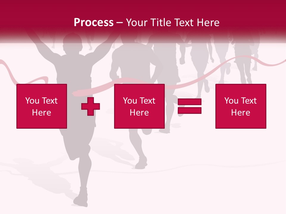 A Man Crossing The Finish Line With His Arms In The Air PowerPoint Template