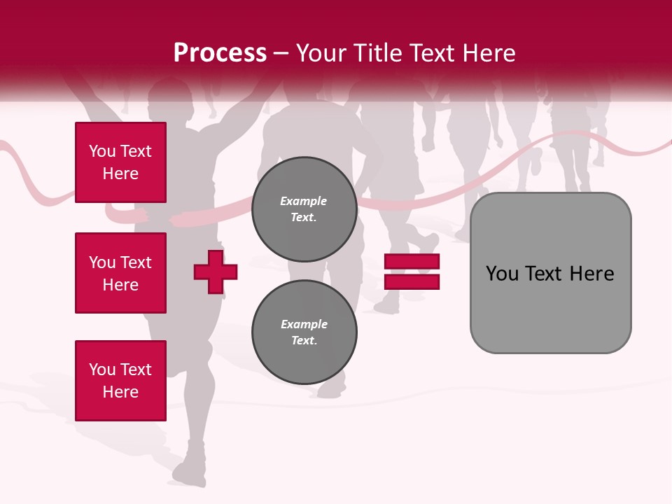 A Man Crossing The Finish Line With His Arms In The Air PowerPoint Template