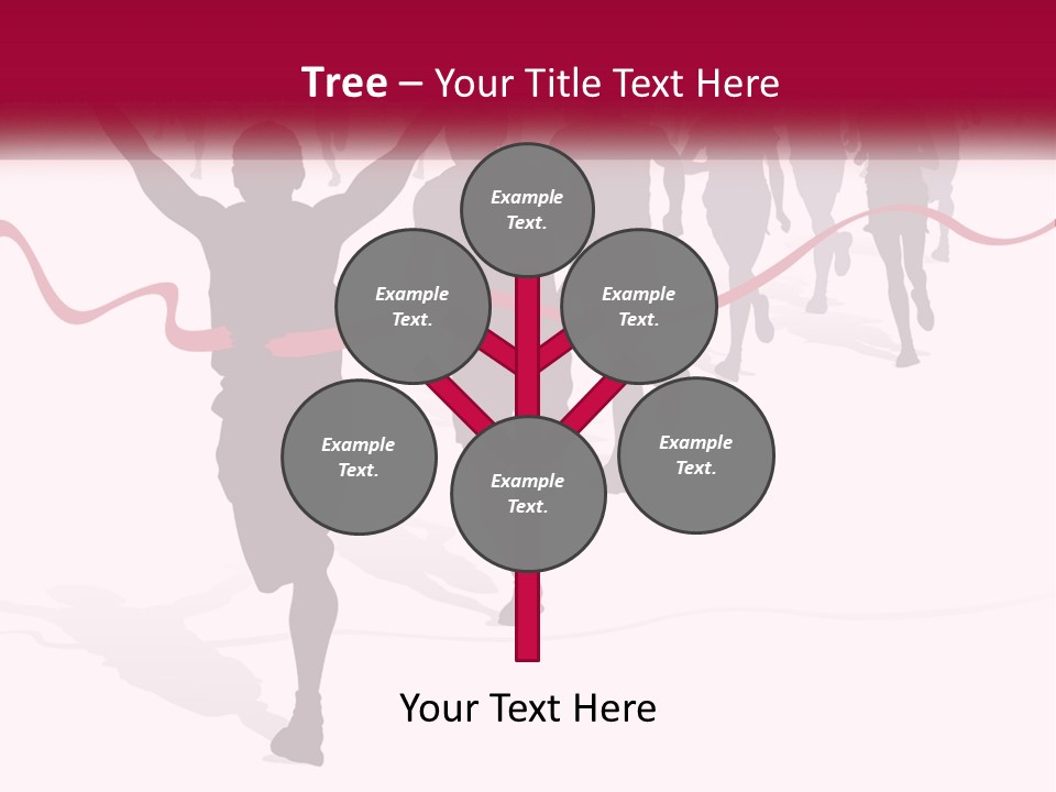 A Man Crossing The Finish Line With His Arms In The Air PowerPoint Template