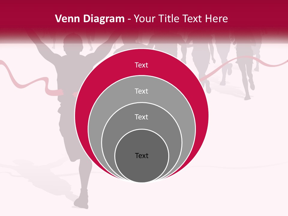 A Man Crossing The Finish Line With His Arms In The Air PowerPoint Template