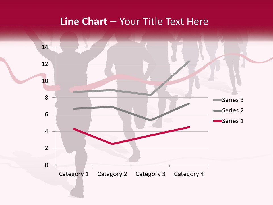 A Man Crossing The Finish Line With His Arms In The Air PowerPoint Template