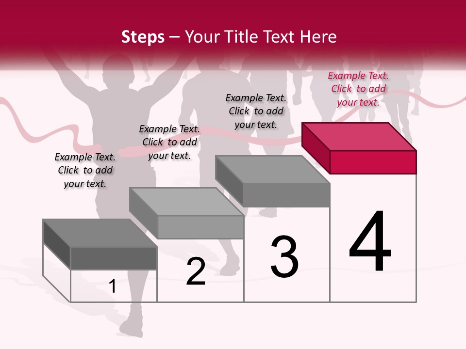 A Man Crossing The Finish Line With His Arms In The Air PowerPoint Template