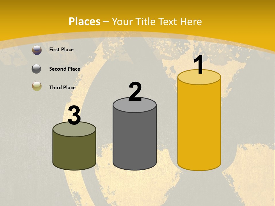 A Yellow And Black Hazard Sign On A Yellow Background PowerPoint Template