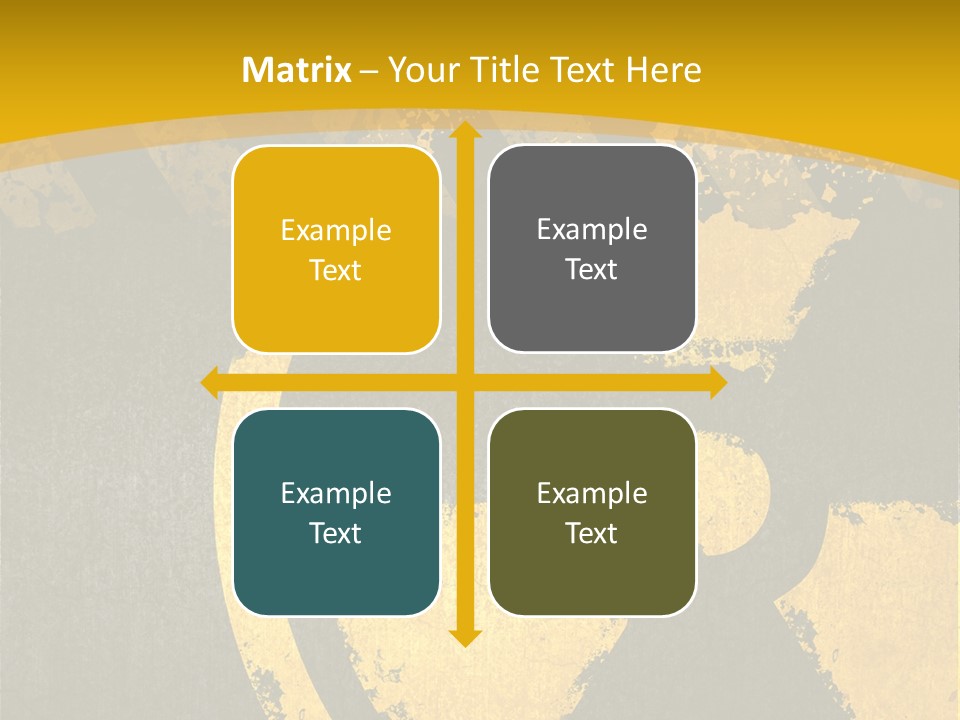 A Yellow And Black Hazard Sign On A Yellow Background PowerPoint Template