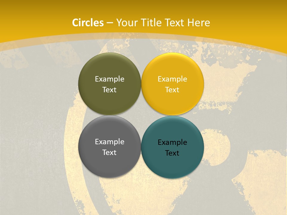 A Yellow And Black Hazard Sign On A Yellow Background PowerPoint Template