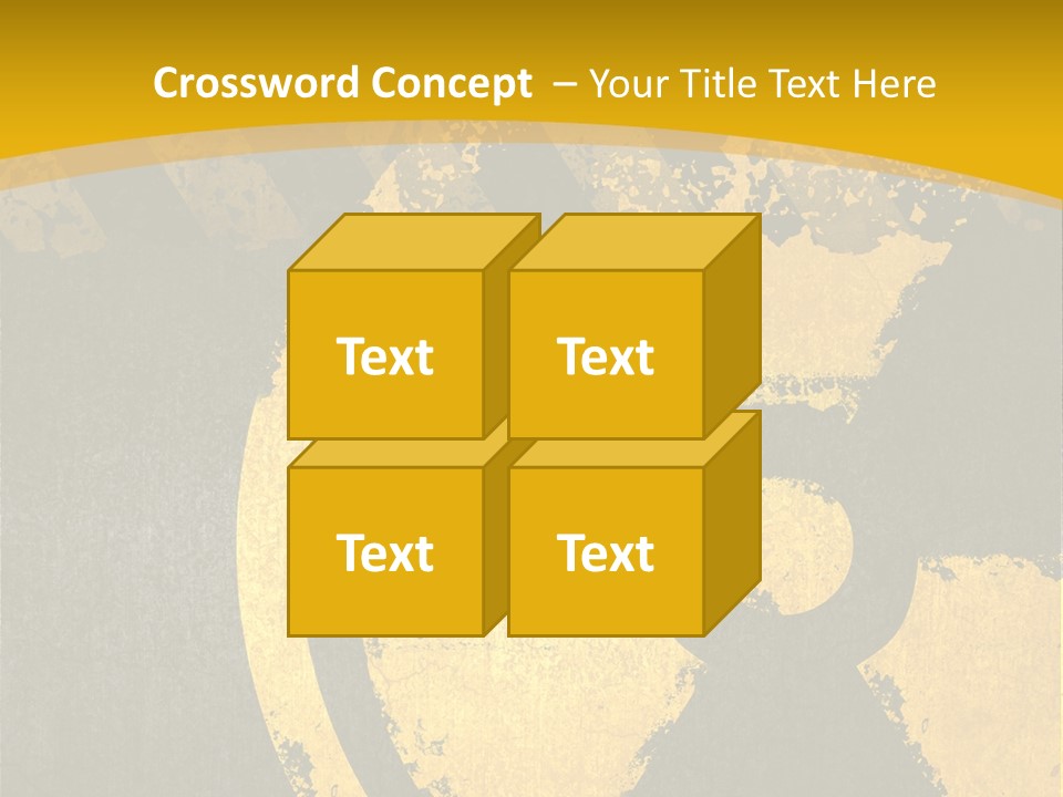 A Yellow And Black Hazard Sign On A Yellow Background PowerPoint Template