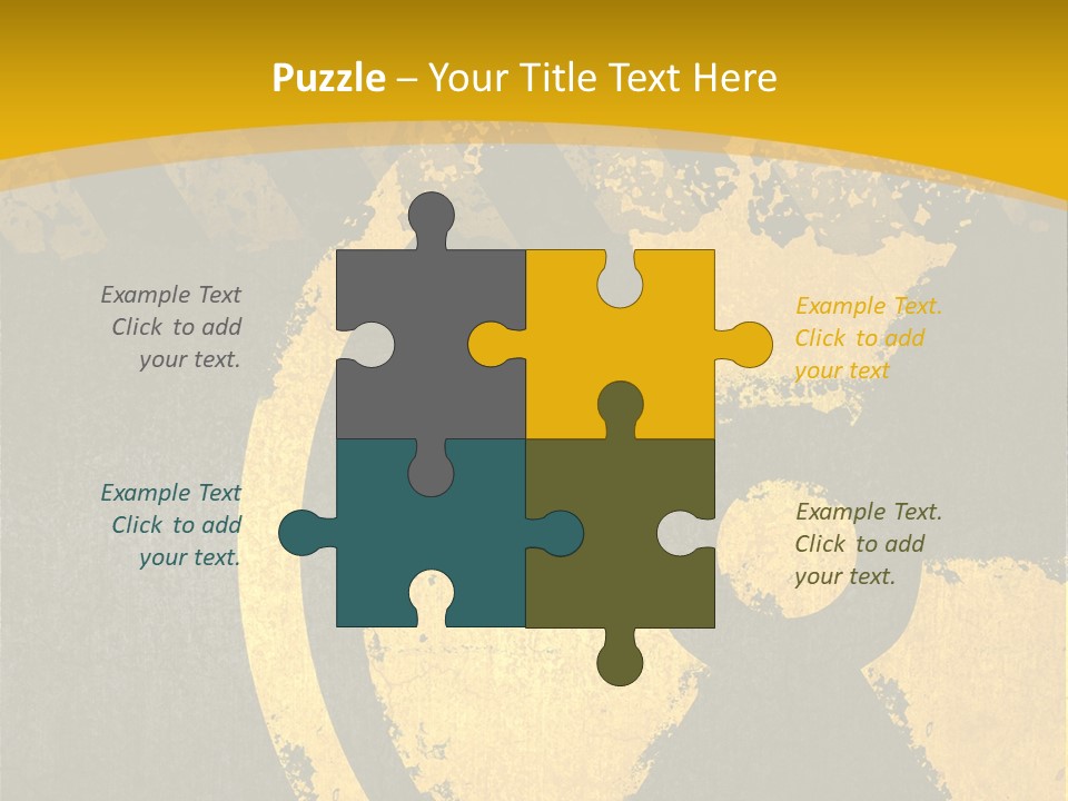 A Yellow And Black Hazard Sign On A Yellow Background PowerPoint Template