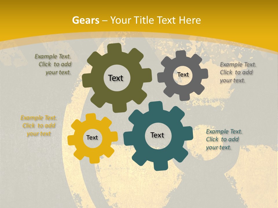 A Yellow And Black Hazard Sign On A Yellow Background PowerPoint Template