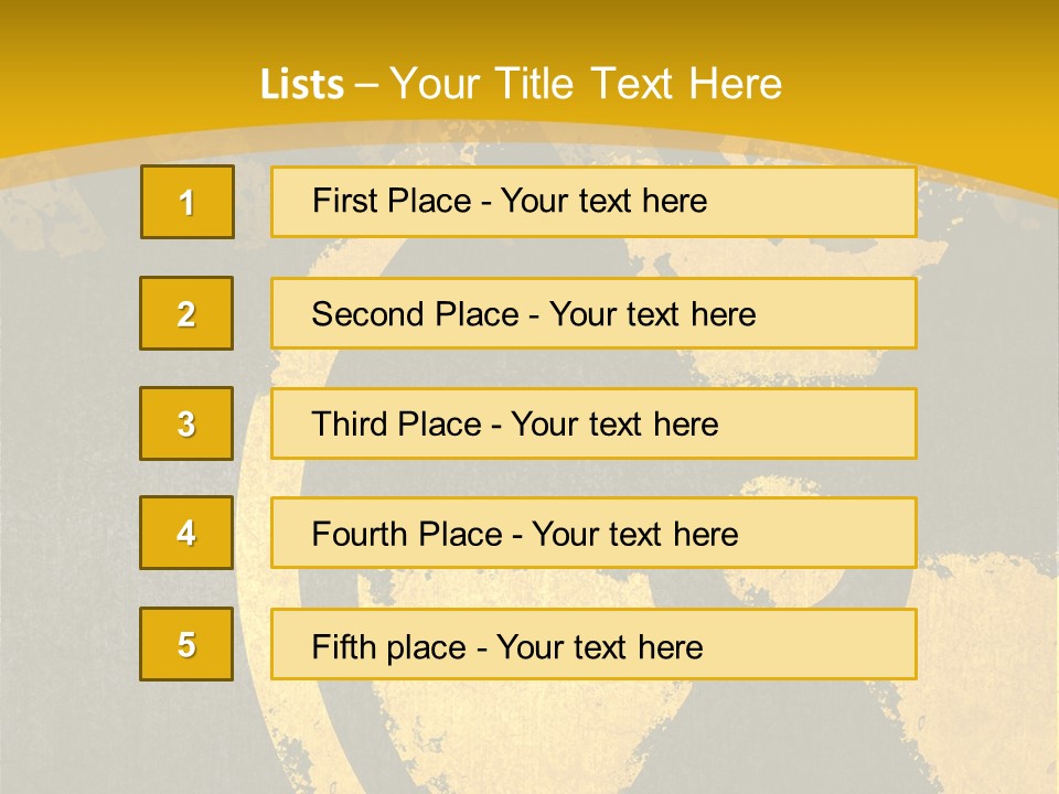 A Yellow And Black Hazard Sign On A Yellow Background PowerPoint Template