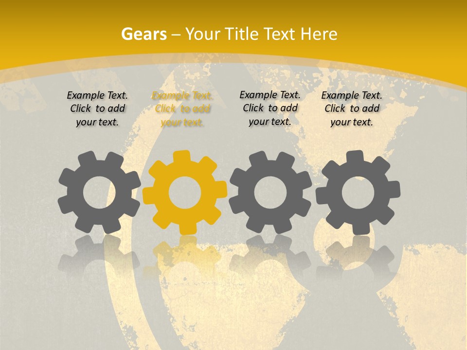 A Yellow And Black Hazard Sign On A Yellow Background PowerPoint Template