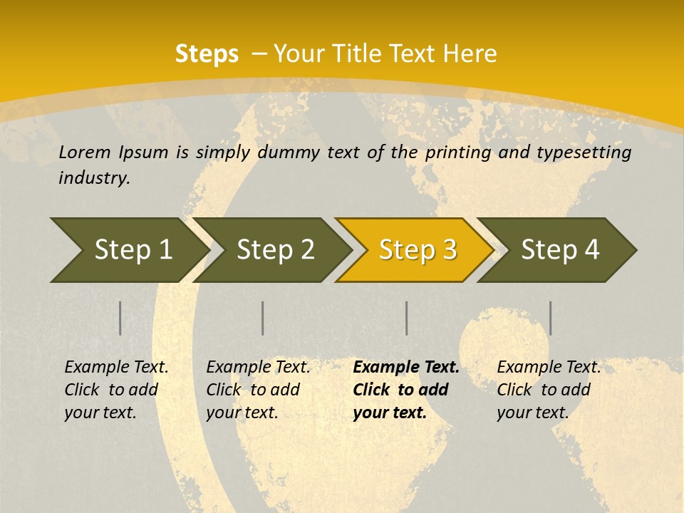 A Yellow And Black Hazard Sign On A Yellow Background PowerPoint Template