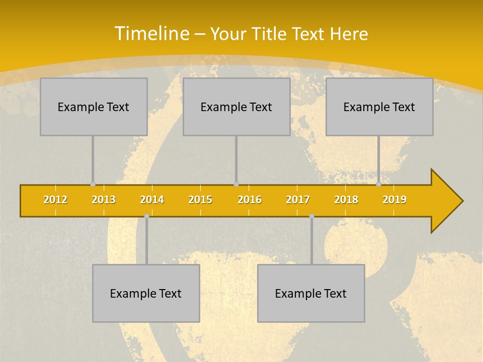 A Yellow And Black Hazard Sign On A Yellow Background PowerPoint Template