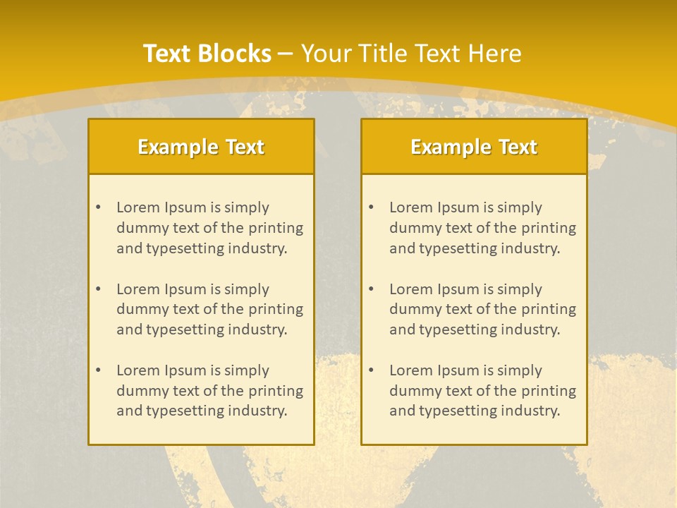 A Yellow And Black Hazard Sign On A Yellow Background PowerPoint Template