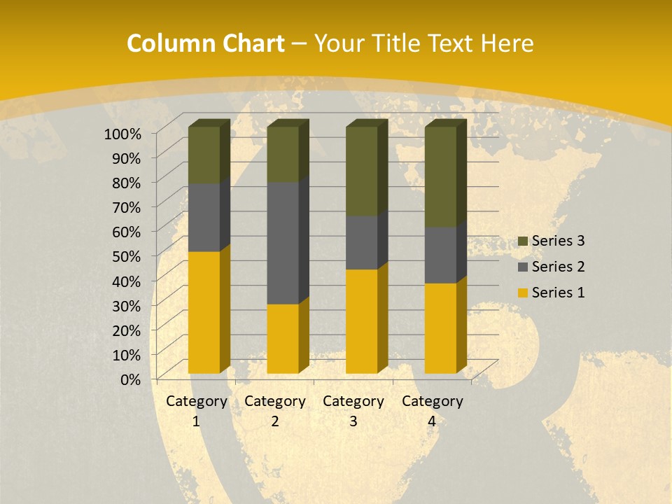 A Yellow And Black Hazard Sign On A Yellow Background PowerPoint Template