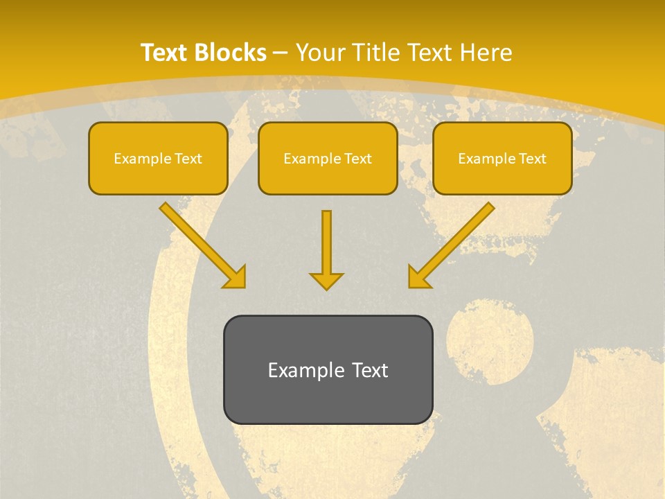 A Yellow And Black Hazard Sign On A Yellow Background PowerPoint Template