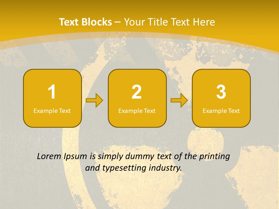 A Yellow And Black Hazard Sign On A Yellow Background PowerPoint Template