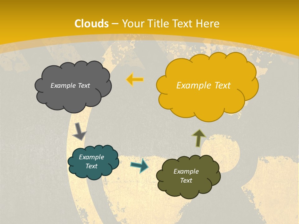 A Yellow And Black Hazard Sign On A Yellow Background PowerPoint Template