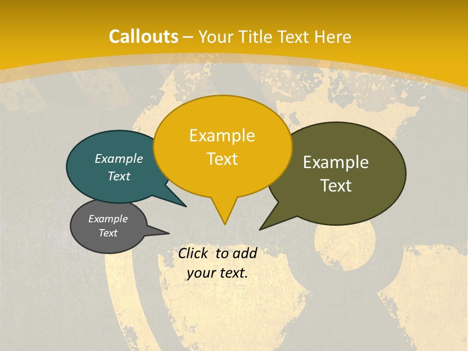 A Yellow And Black Hazard Sign On A Yellow Background PowerPoint Template