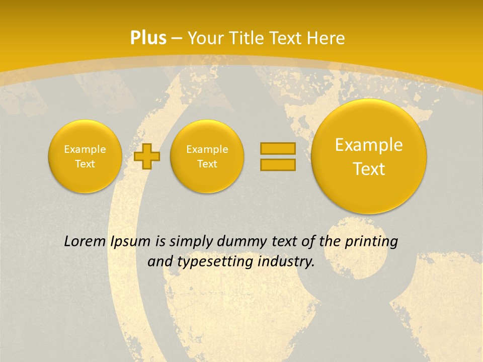A Yellow And Black Hazard Sign On A Yellow Background PowerPoint Template