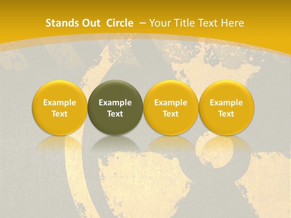 A Yellow And Black Hazard Sign On A Yellow Background PowerPoint Template