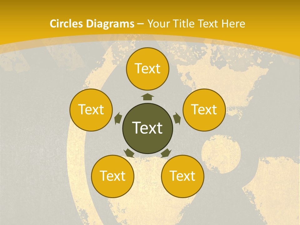 A Yellow And Black Hazard Sign On A Yellow Background PowerPoint Template