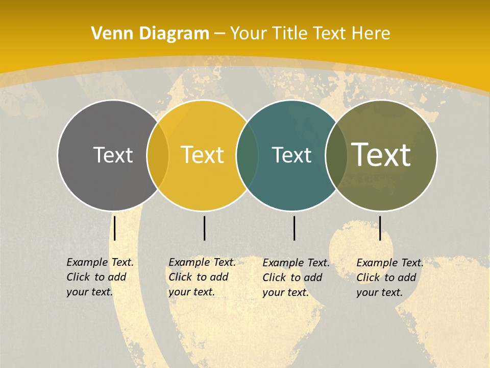 A Yellow And Black Hazard Sign On A Yellow Background PowerPoint Template