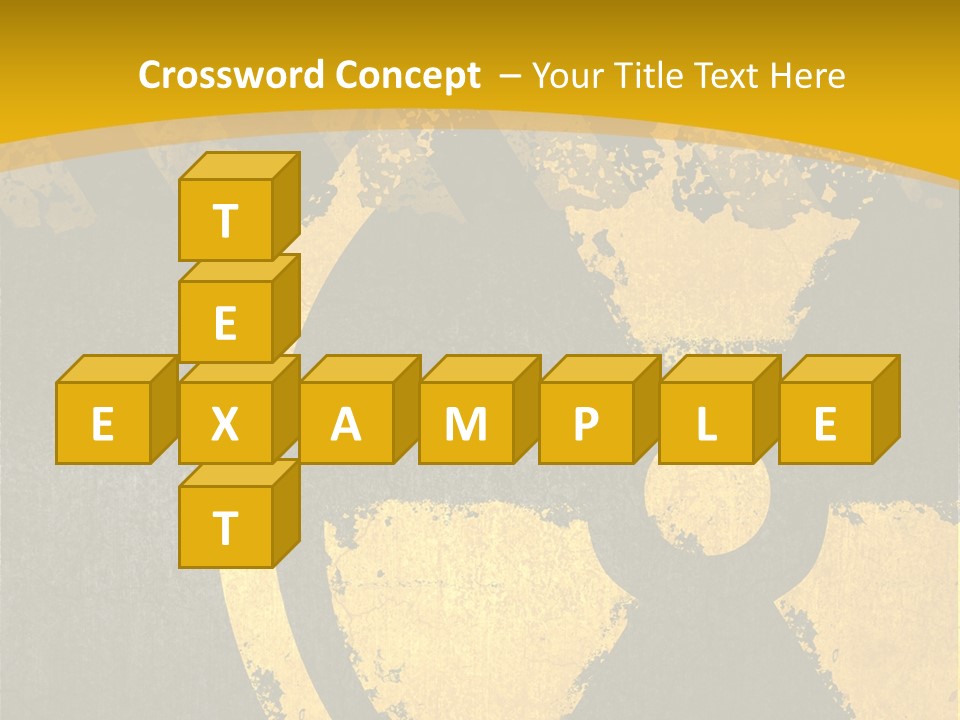 A Yellow And Black Hazard Sign On A Yellow Background PowerPoint Template