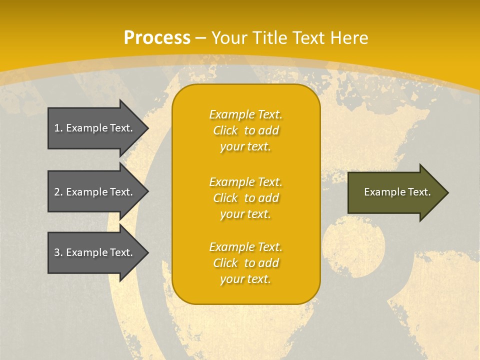 A Yellow And Black Hazard Sign On A Yellow Background PowerPoint Template