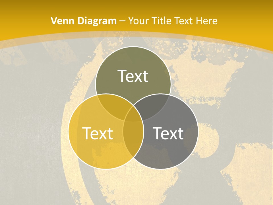 A Yellow And Black Hazard Sign On A Yellow Background PowerPoint Template