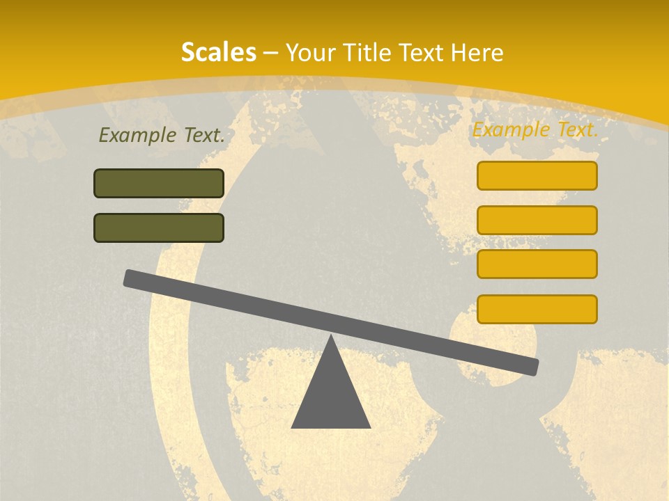 A Yellow And Black Hazard Sign On A Yellow Background PowerPoint Template