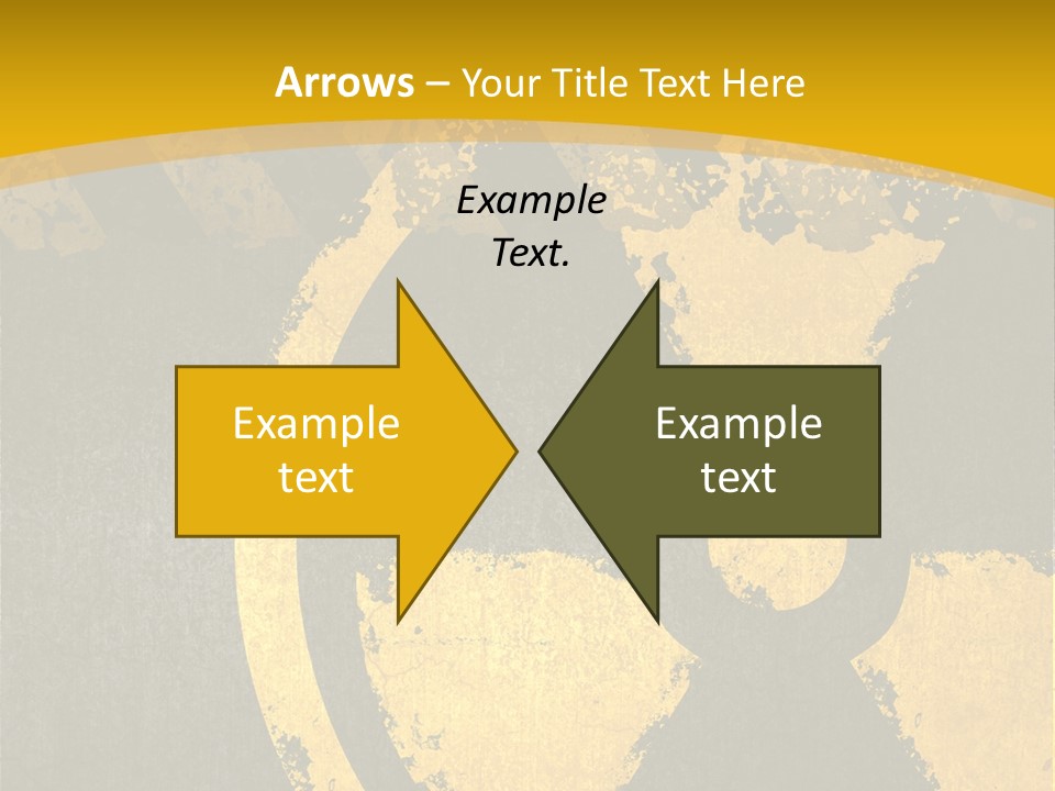 A Yellow And Black Hazard Sign On A Yellow Background PowerPoint Template