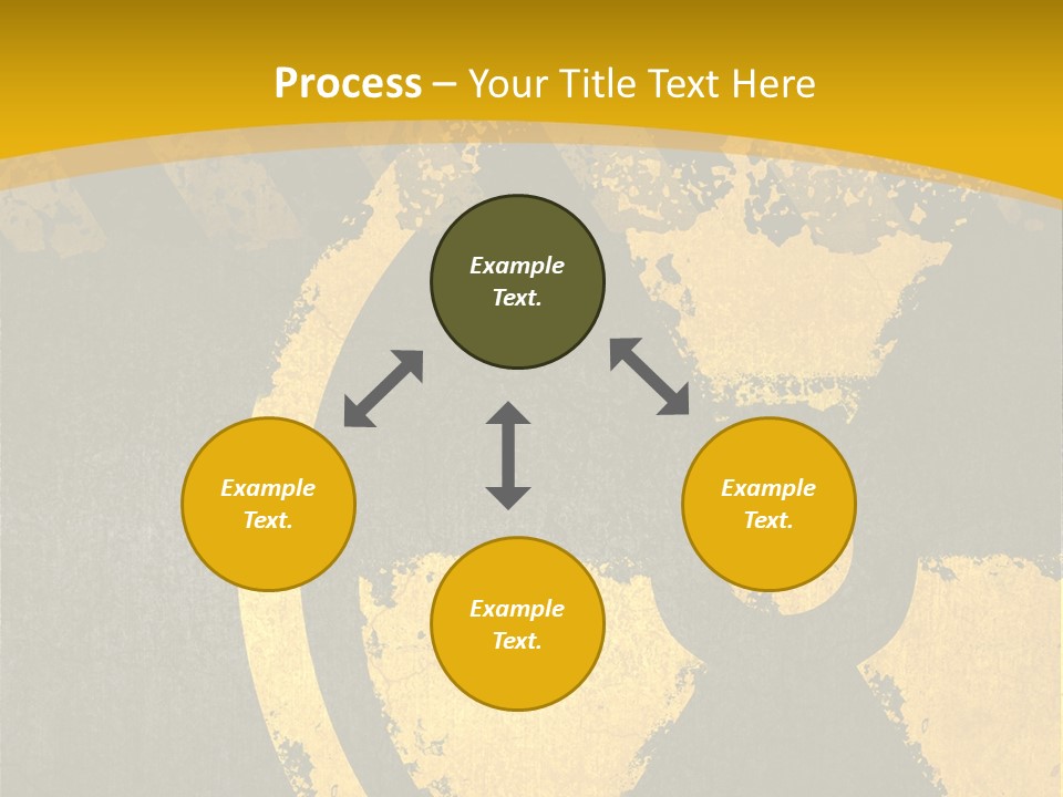 A Yellow And Black Hazard Sign On A Yellow Background PowerPoint Template