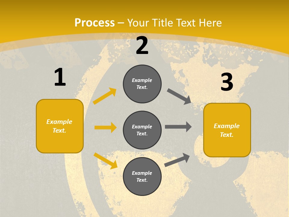 A Yellow And Black Hazard Sign On A Yellow Background PowerPoint Template