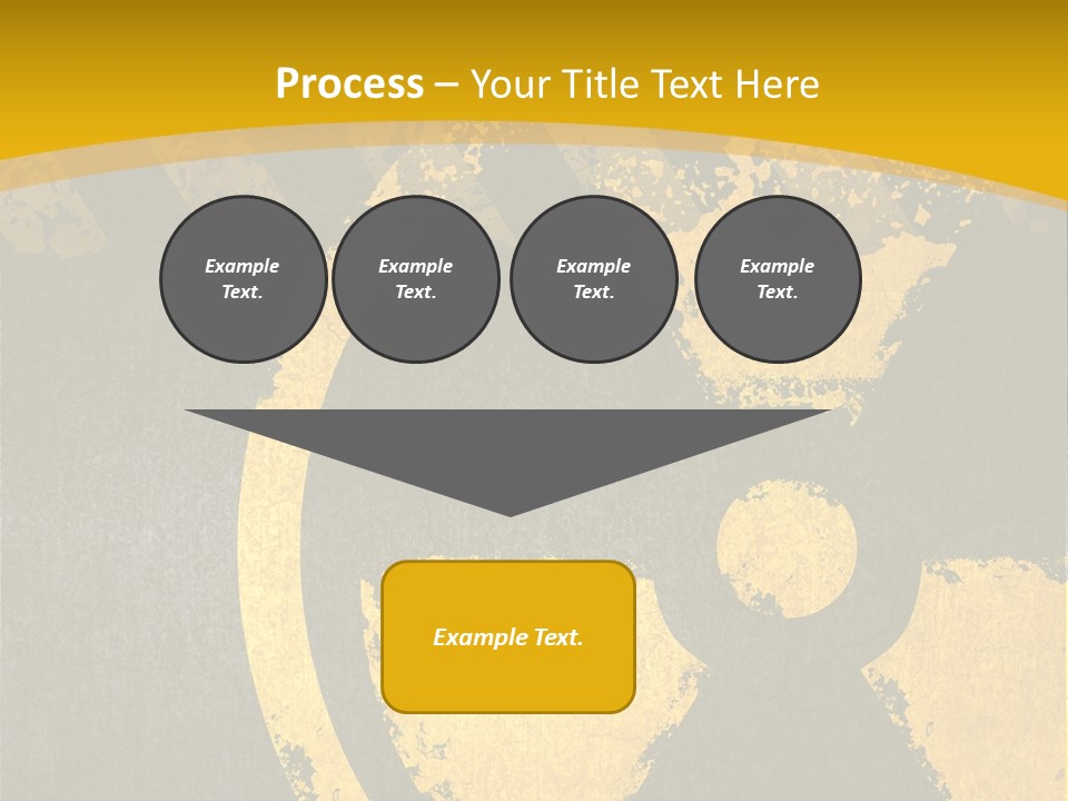 A Yellow And Black Hazard Sign On A Yellow Background PowerPoint Template