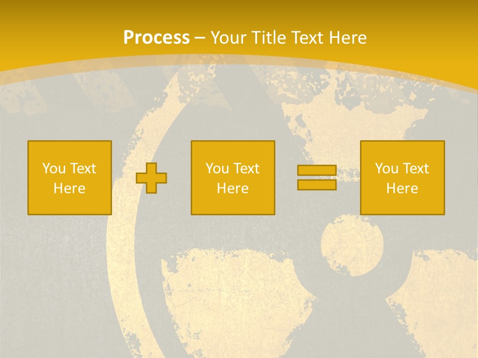 A Yellow And Black Hazard Sign On A Yellow Background PowerPoint Template