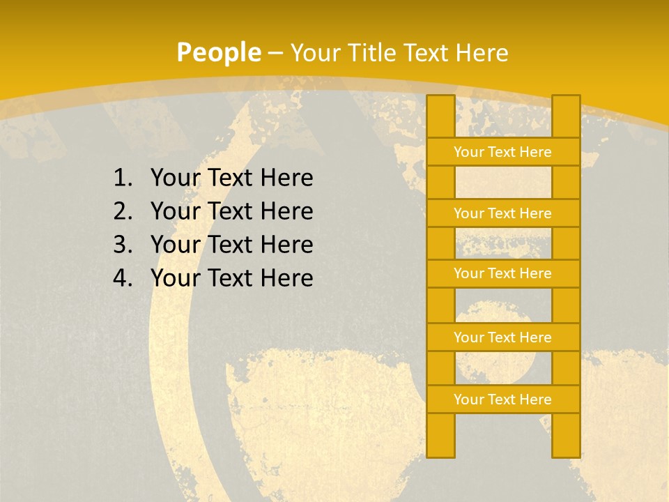 A Yellow And Black Hazard Sign On A Yellow Background PowerPoint Template