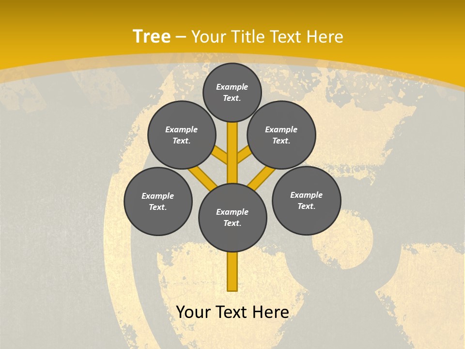 A Yellow And Black Hazard Sign On A Yellow Background PowerPoint Template