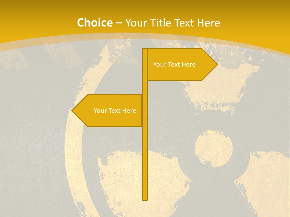 A Yellow And Black Hazard Sign On A Yellow Background PowerPoint Template