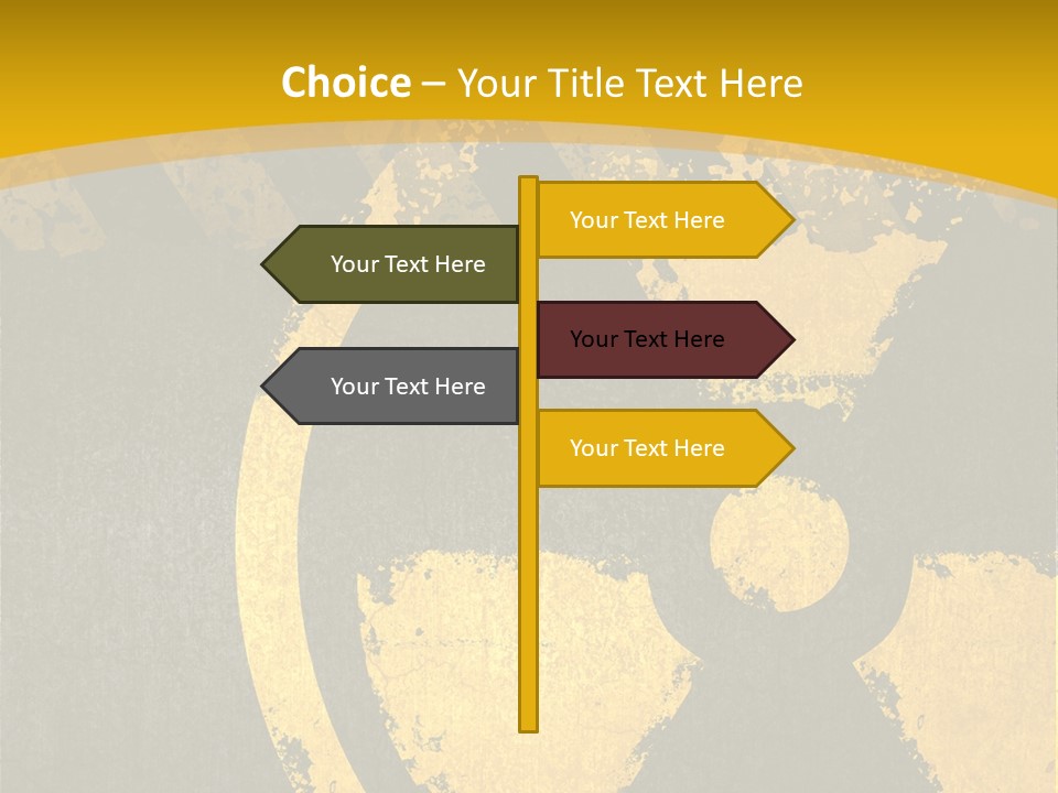 A Yellow And Black Hazard Sign On A Yellow Background PowerPoint Template