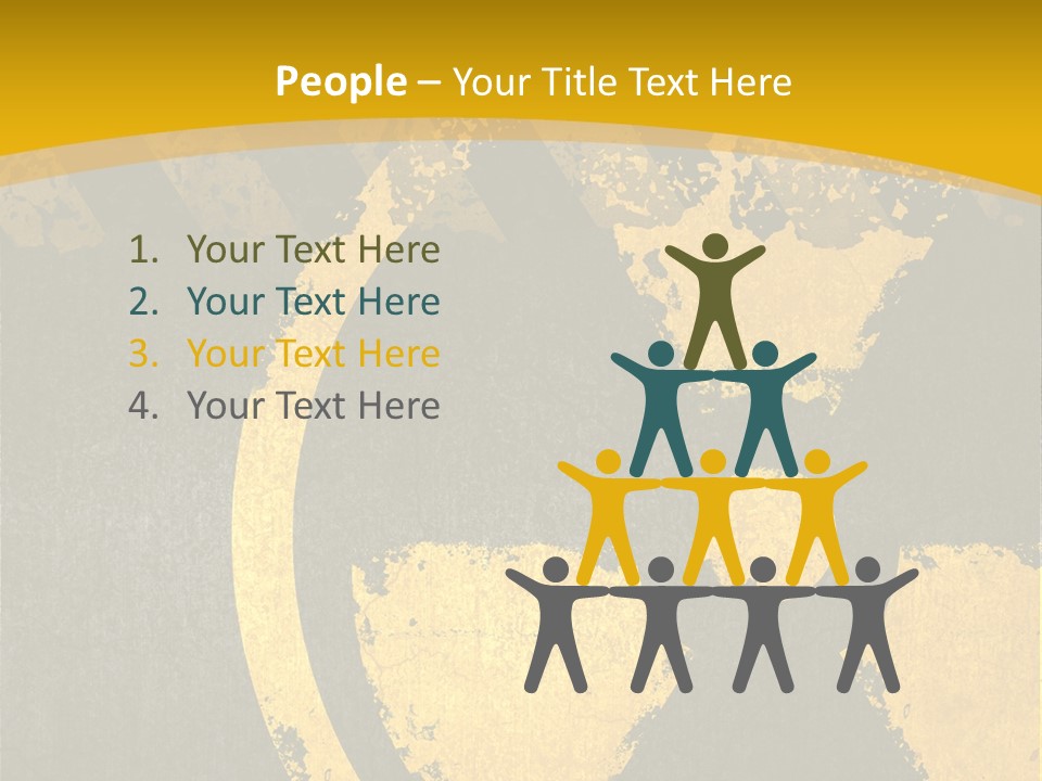 A Yellow And Black Hazard Sign On A Yellow Background PowerPoint Template