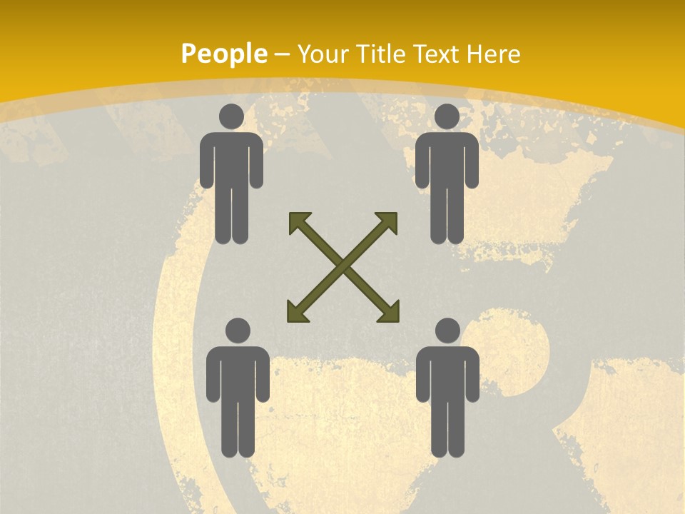 A Yellow And Black Hazard Sign On A Yellow Background PowerPoint Template