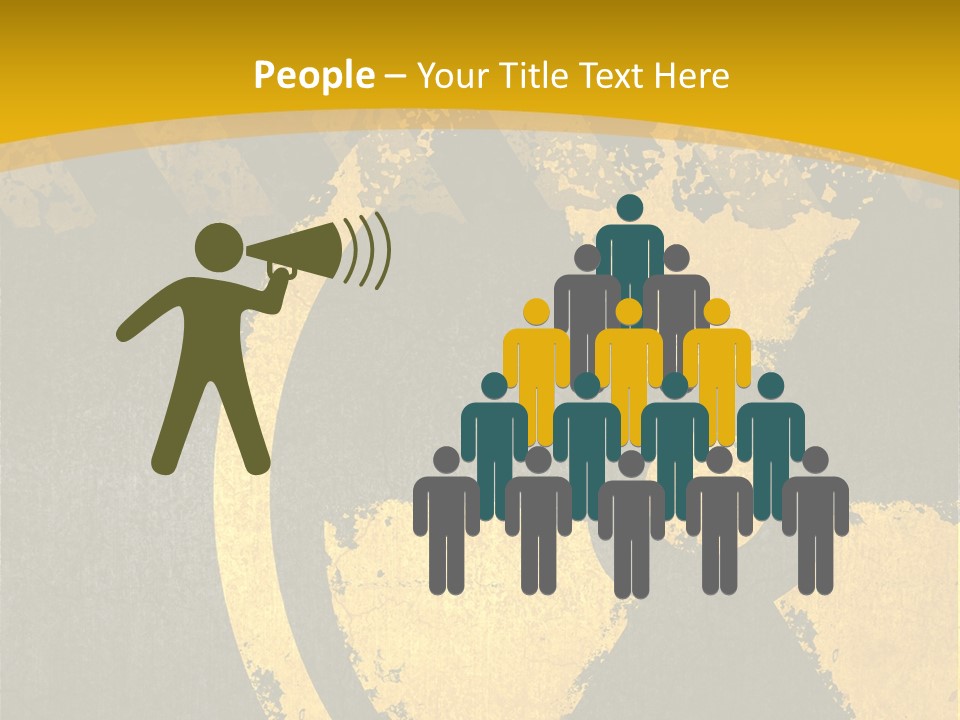 A Yellow And Black Hazard Sign On A Yellow Background PowerPoint Template