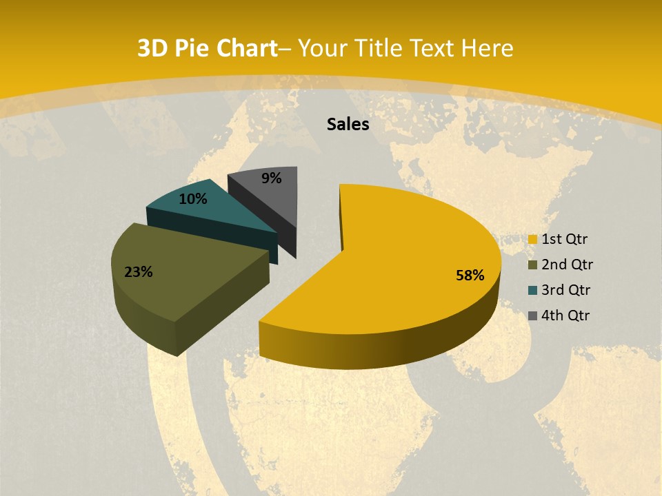 A Yellow And Black Hazard Sign On A Yellow Background PowerPoint Template